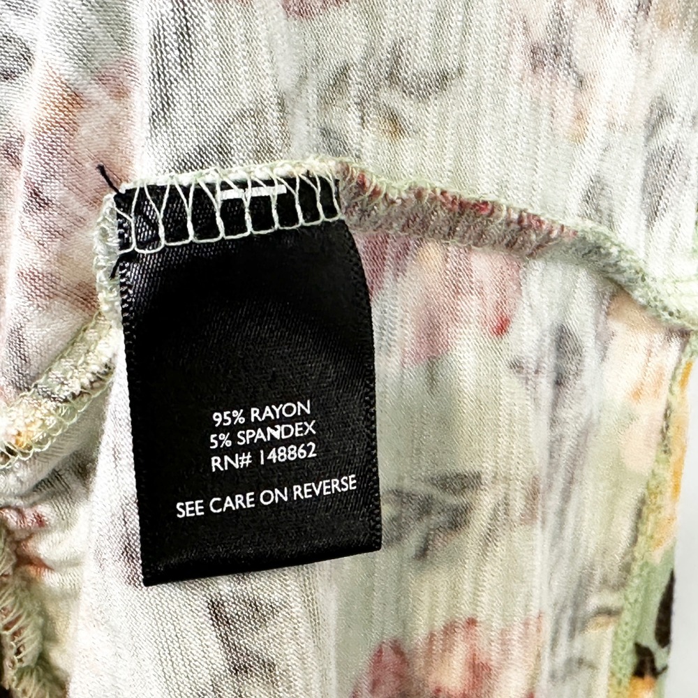 Torrid‎ Super Soft Plus Size 3X Tank Top Green Floral Tiered Babydoll Swing 467 - Picture 10 of 10